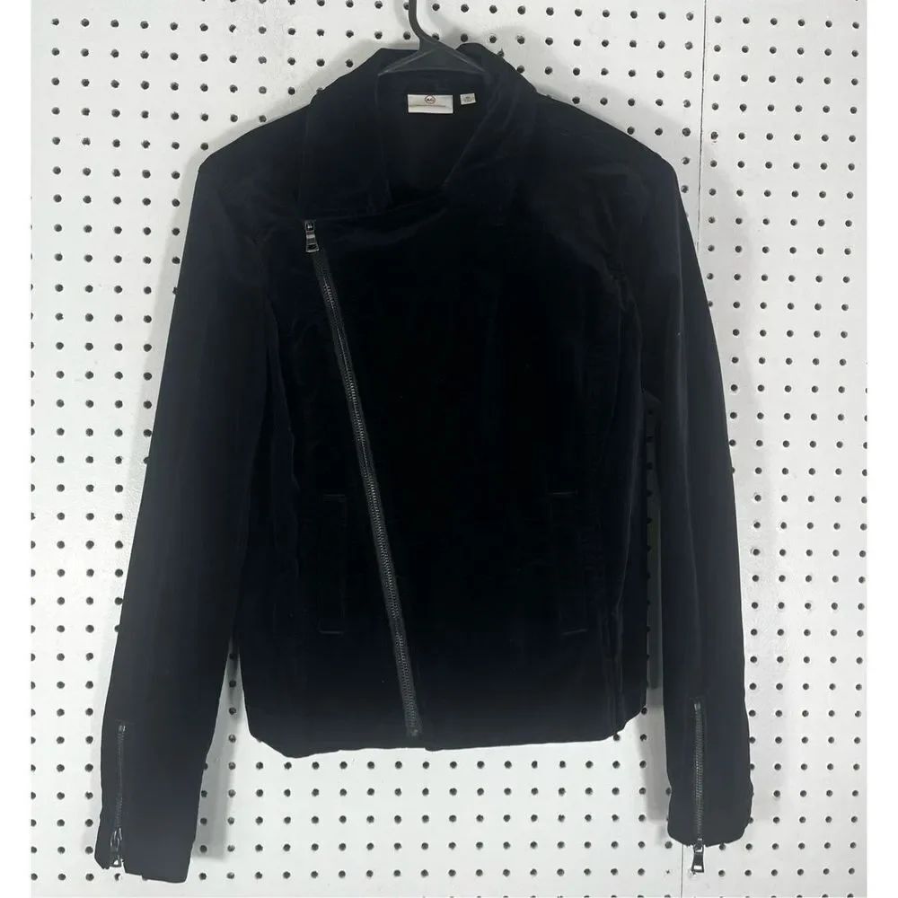 AG Adriano Goldschmied velour moto blazer jacket